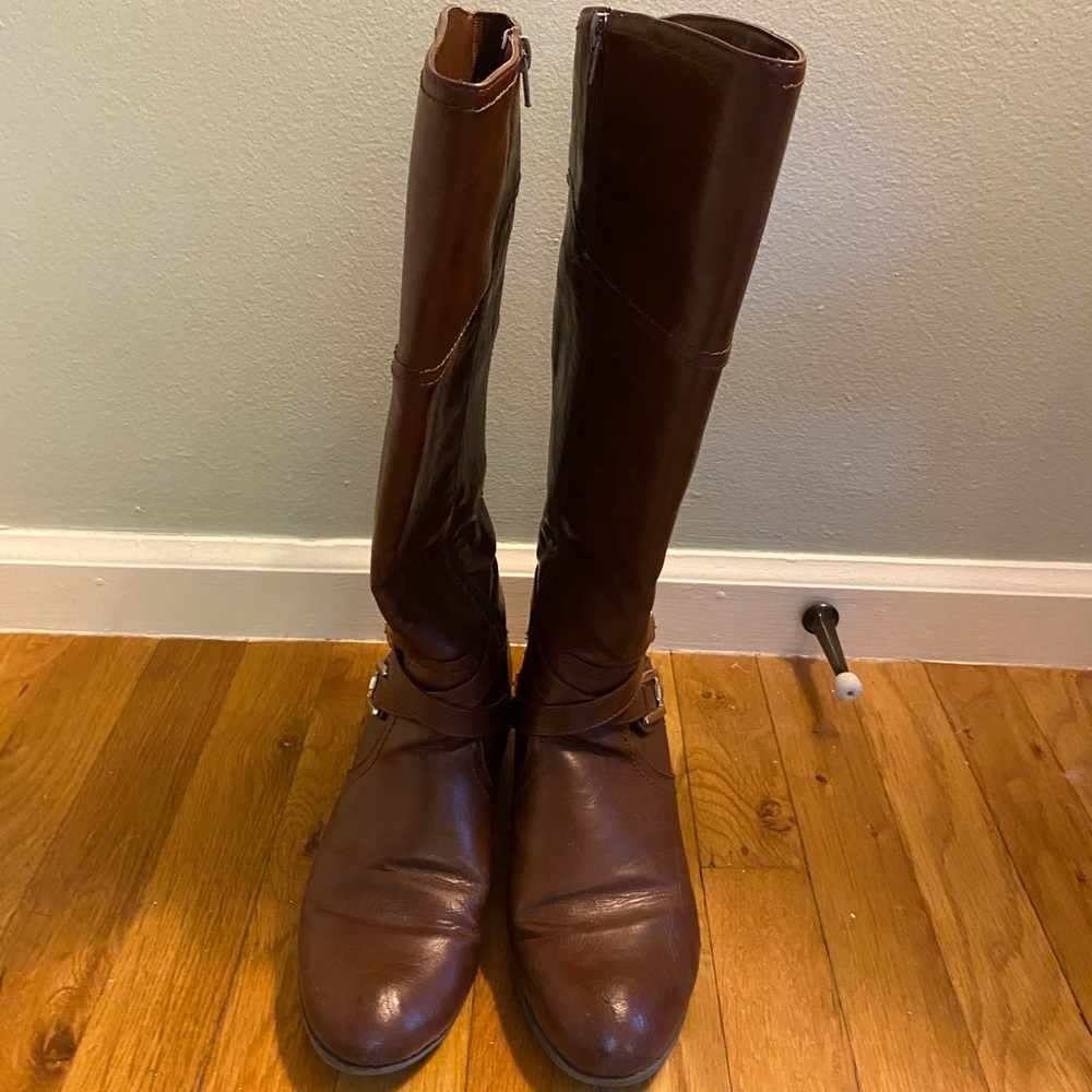 Tall Brown Riding Boots Wide Calf